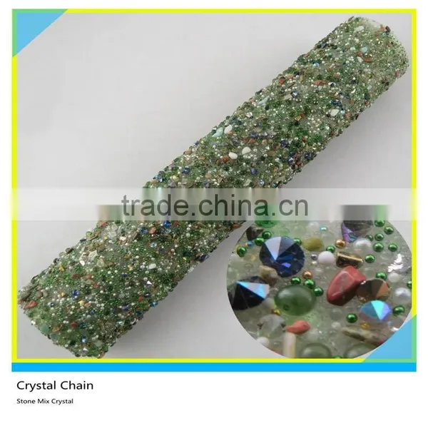 24*40 cm Hotfix Square Glass Rhinestone Mesh Sheet 8*8 mm Black photo-3