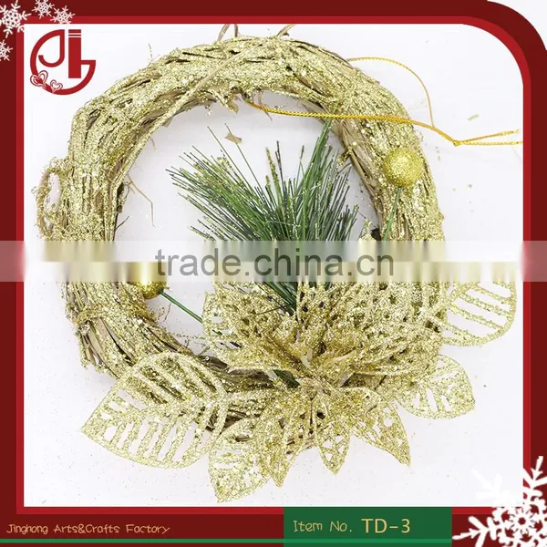 XMAS Decoration Wood Glitter Powder Ornaments Layout Activities Window Gift Wholesale Christmas Garland