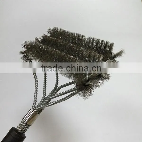 Amazon New Hot Sell Best New Design 3 Brushes in 1, Wire Stainless Steel Barbecue Grill Cleaning Brush 16 17 18 Inch photo-4