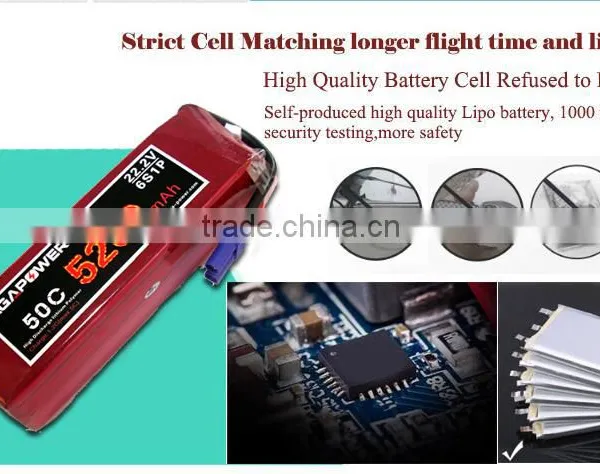 22.2V 5200mAh 60C RC Helicopter High Rate Lipo Battery 6S1P photo-4