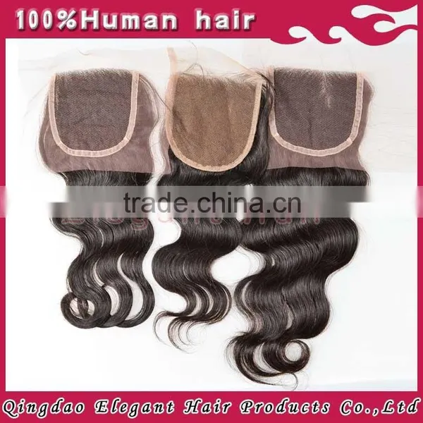 Elegant Hair Products 2015 Best Sellers Drop Shipping Suppliers Body Wave Middle Part Lace Closure photo-4