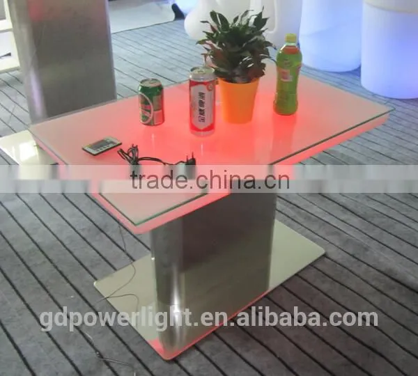New PE Plastic Bar Table With LED Light and Remote Control YXF-8856 photo-5