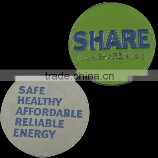 Soft Enamel Ballmark, Iron, Soft Enamel, 31.75mm