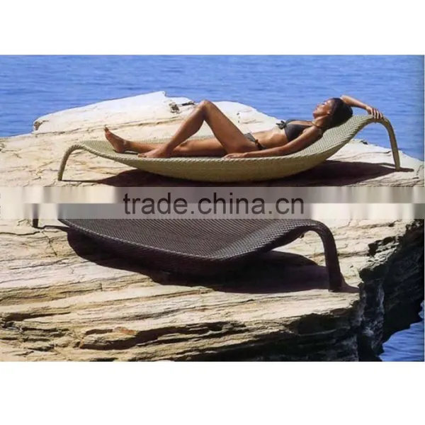New Style Lounge Seat Outdoor Pool Beach Rattan Modern Leaf Lounge Chair photo-2
