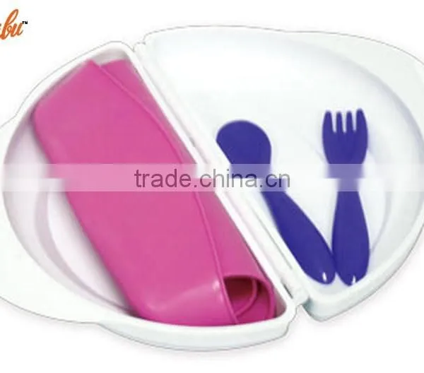 PM3322 China Wholesale Portable Plastic Baby Lunch Carrier Kit Baby Feeding Set