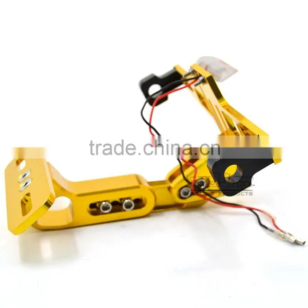 BJ-LPL-039 Aftermarket Aluminum Universal Motorbike License Plate Bracket Light With LED photo-4