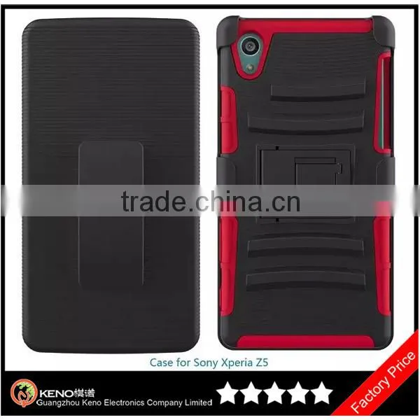 Keno New Products TPU Mobile Acceserories For Sony Xperia Z5 Case Premium Rugged Mobile Phone PC Case With Kickstand Cover