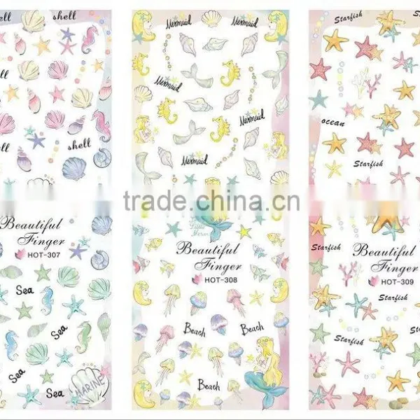 Halloween Nail Art Water Transfer Flower Bow Design Nail Sticker Decals DIY Foils photo-2