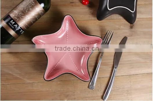 Lovely Fashion Candy Colors Sea Star Glaze Ceramic Bowl #we6 photo-4
