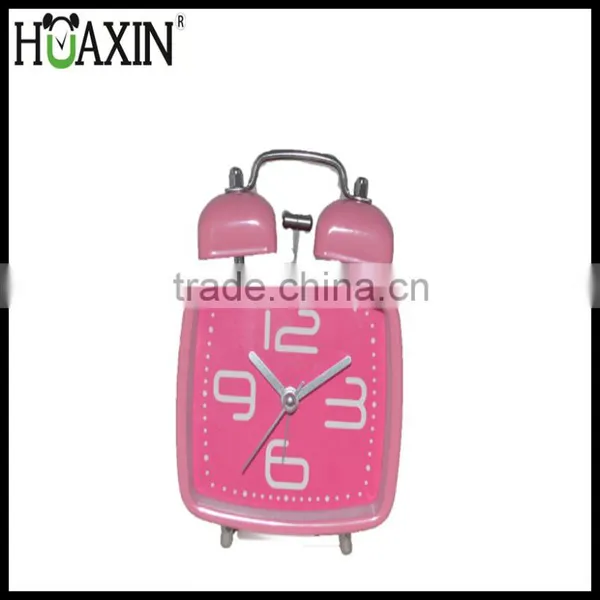2016 New Style Mini Quartz Analog Fashional Metal Desk Clocks for Kids,cute Alarm Clocks