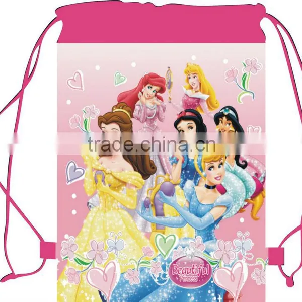 Polyester Drawstring Bag for Disney Cartoon Patter for Promotion for Kids