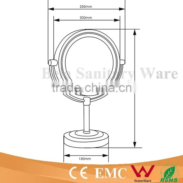 Ultra Thin 8.5 Inch Round Make up Mirror AC Power Table Mirror With Led Light Quality Choice photo-4