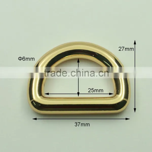 High Quality Not Jointed Metal Custom Embossed Logo Zinc Alloy d Ring for 25mm Bag Strap photo-3