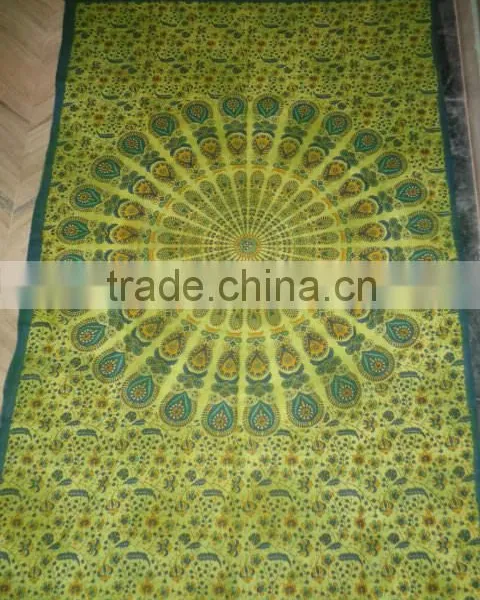 Peocock Printed Mandala Tapestry photo-2