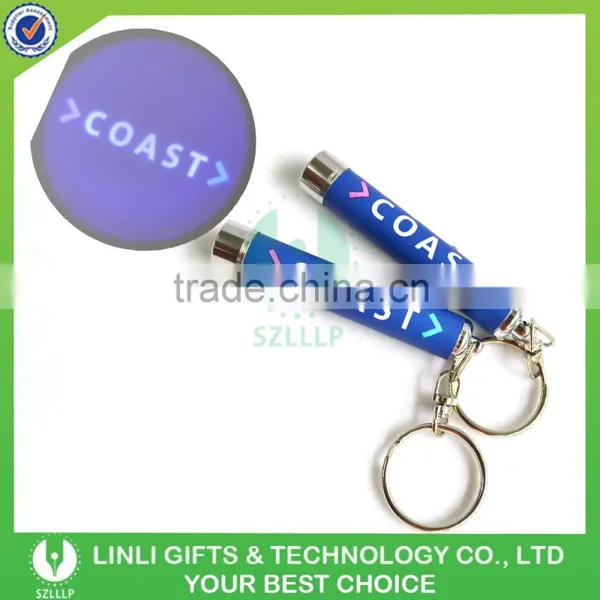 Brand Name Logo Led Light Keyring Projector Torch photo-2