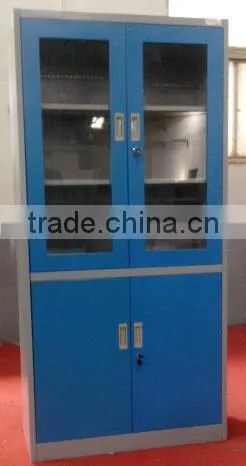 High Glass Office Steel Storage Cabinet Office/kitchen/living Cupboard Furniture photo-4