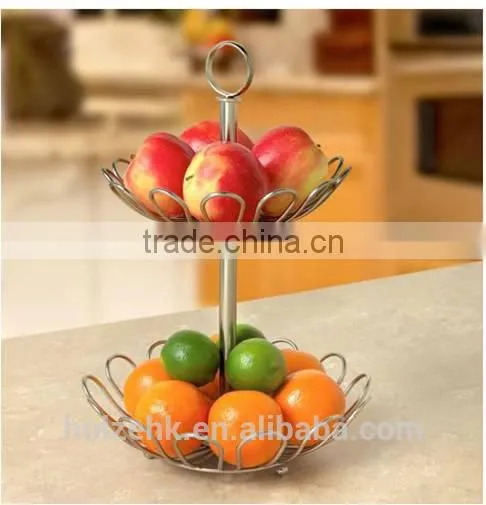 Round-Shaped Metal Wire Fruit Basket photo-2