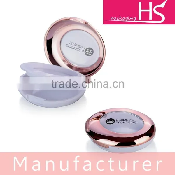 Custom Empty Rose Gold Luxury Cosmetic Compact Packaging