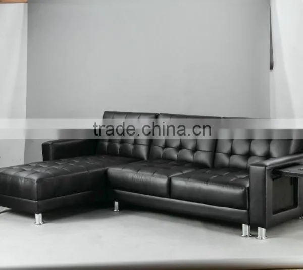 Living Room PVC/PU Corner Sofa Bed photo-2