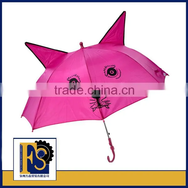 High Quality Promotional Kids Animal Ear Print Umbrella photo-2