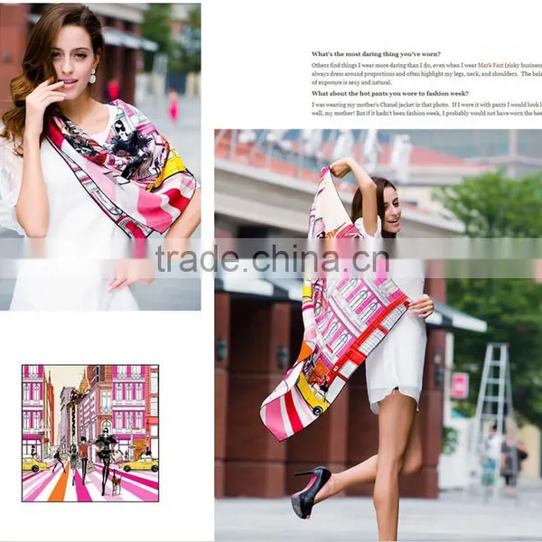 Wholesale Cheap China Scarf Supplier Custom Silk Scarf Silk Scarves / Kerchief /headband/hijab photo-3