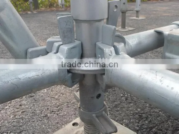 2014 Q345 Q235 Steel Ringlock Scaffolding Standard & Ledger Hop-Dip Galvanized Wuxi Factory Sales