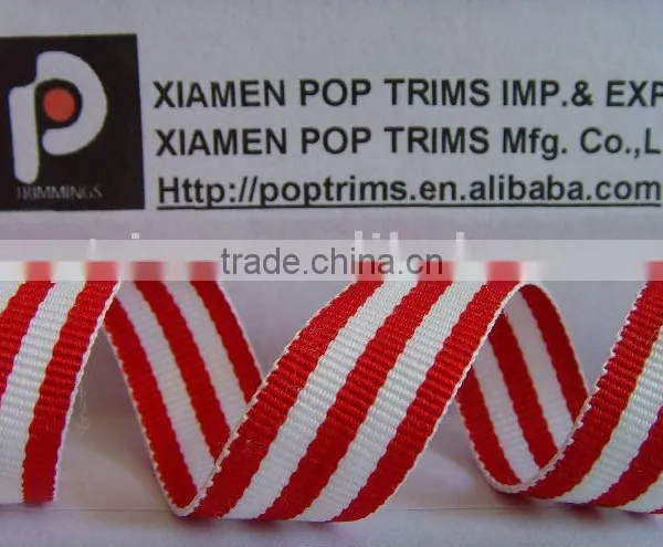 Stripe Polyester Woven Ribbon