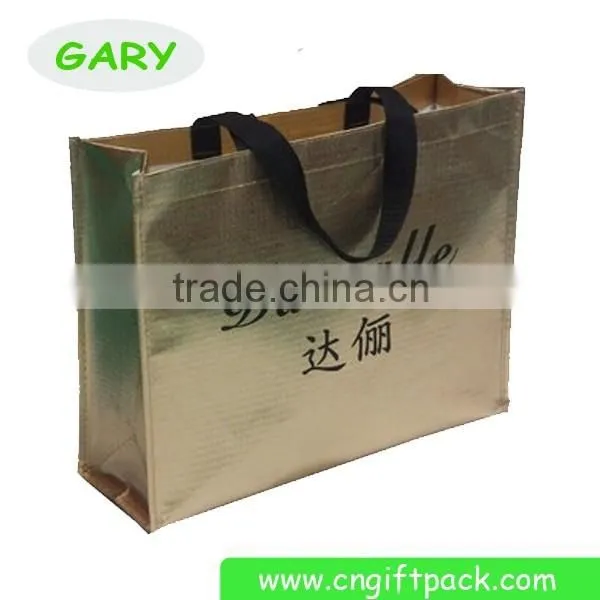 Metallic Non Woven Bag Big Size Shopping Bag Gold photo-3