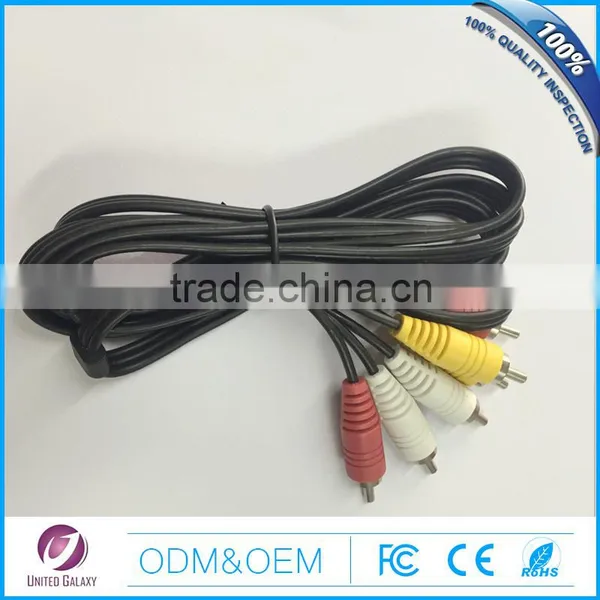 Gold Plated Pins 3 RCA to 3 RCA Audio Video Cable With Factory Price