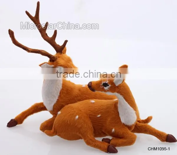 Christmas Double Elk Toy Hard Model Home Decoration Christmas Gift Supplier's Choice photo-2