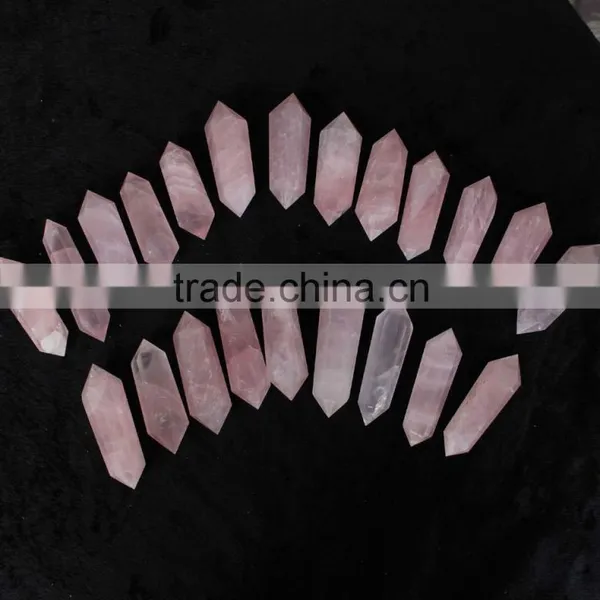 Pink Color Natural Polished Rose Quartz Stone Crystal Points photo-2