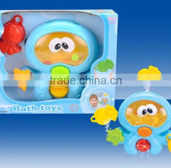 Babies Product Octopus Bath Toy With Water Pipes Squirt Bath Toys Bathroom Baby Swim With CE/ROHS Certificates