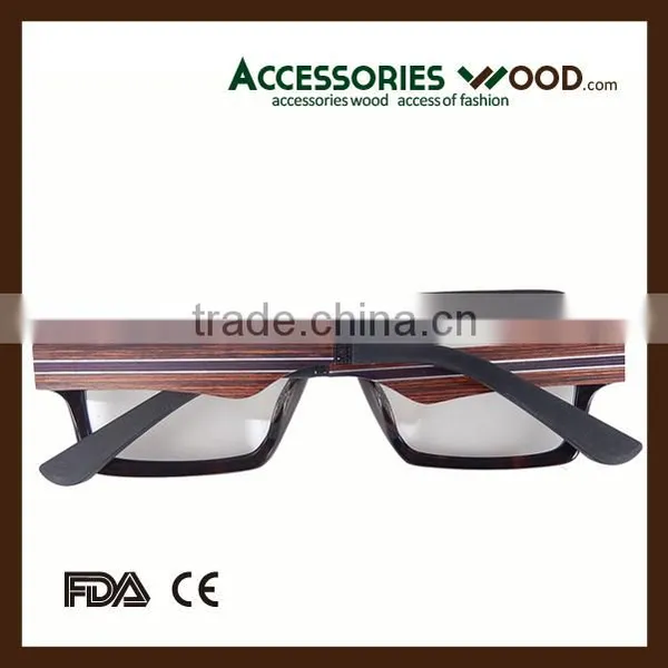 2016 Hot Sale Wood Optical Glasses With Polarized Lenses Fashion Style for Man&Women photo-2