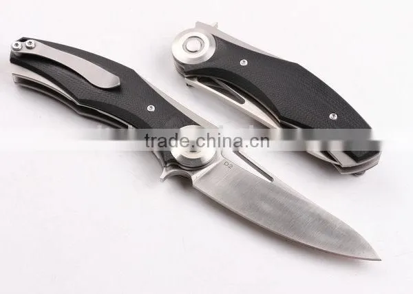 OEM Titanium Alloy and G10 Handle Material Knife With Black Gift Box photo-2
