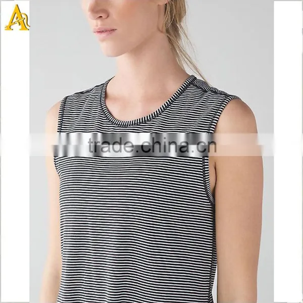 Women Sexy Sportswear 2016 Girl Baby Stripe Long Sleeve Top Dry Fit Shirt photo-3