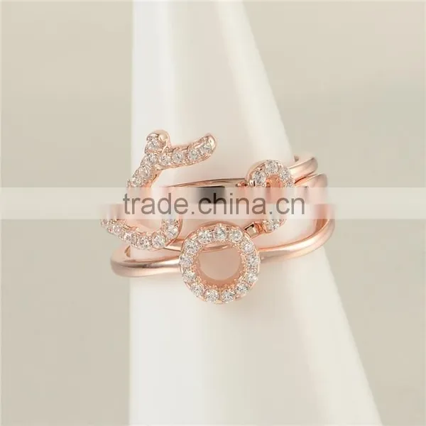 Fine Cheap Jewelry Rose Gold I Love You Ring For Women photo-3