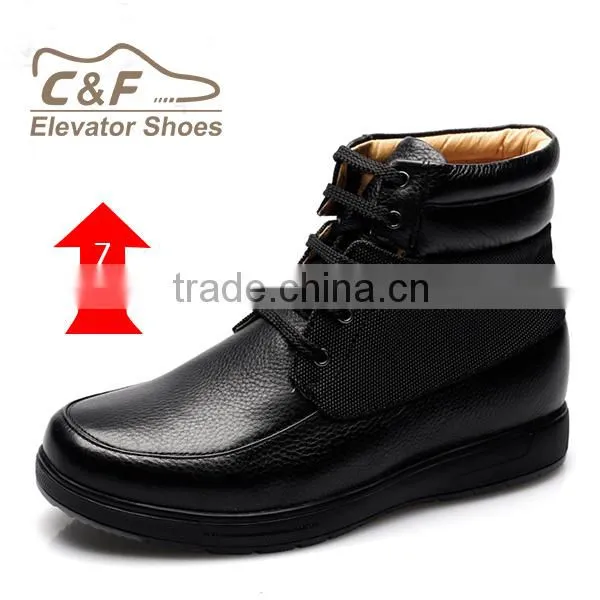 Hotselling Fashion Men Casual Boots Oxhide Invisible Higher Shoes