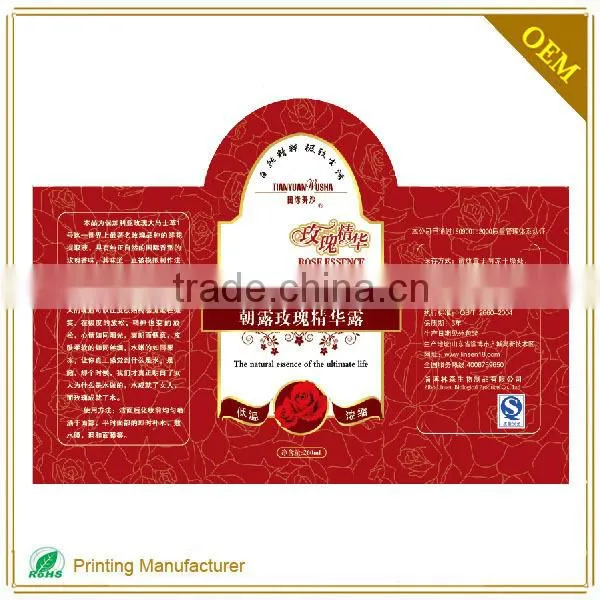 Strong Adhesive Red Perfume Label Sticker Design Factory photo-2