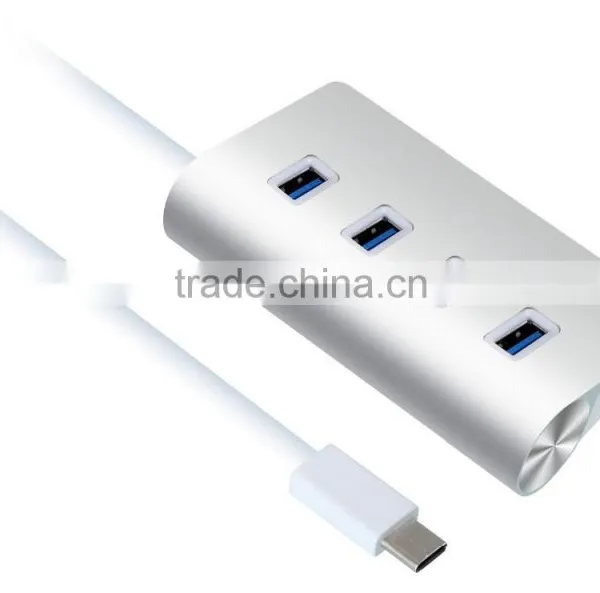 Aluminum Casing NEW USB 3.1 Type C to 4 Ports USB 3.0 HUB photo-2
