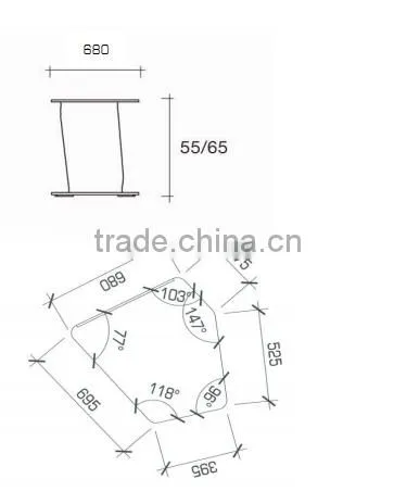 New Special Design Black Crylic Coffee Table photo-2