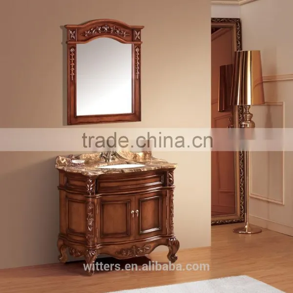 Dark Wood Bathroom Vanity Ideas WTS213 photo-2