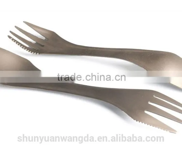 3 in 1 Titanium Spork, Titanium Spoon for Titanium Camping photo-2