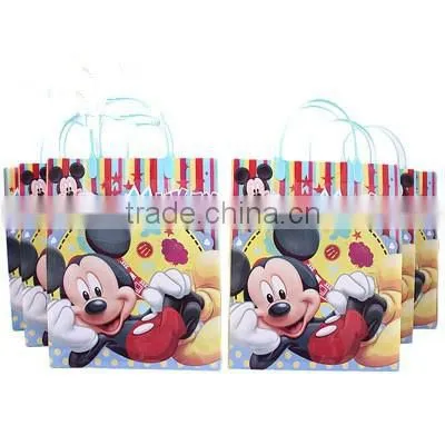 Mic Key Mouse Party Gift Bag Set 6pc Plastic/Reusable
