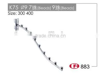 K75 Popular Hanging Chrome Metal Slot Channel Waterfall Display Hook photo-2