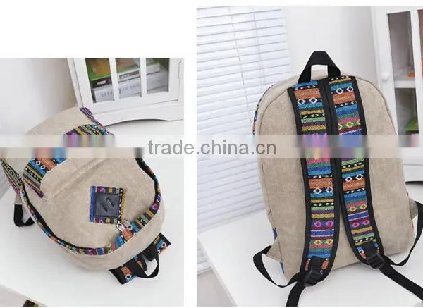 Dye Printed Cute Canvas Backpack photo-3