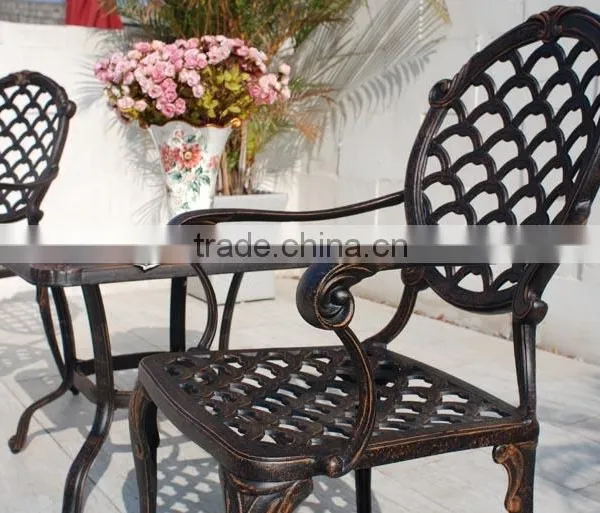 New Design Patio Furniture Cast Aluminum Bistro Table Set Outdoor Furniture photo-4