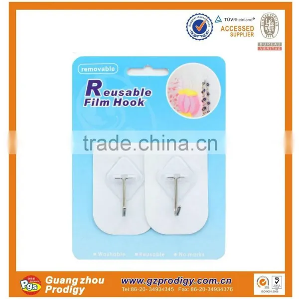 2015 Self-adhesive Reusable Film Packaging Plastic Hook photo-4