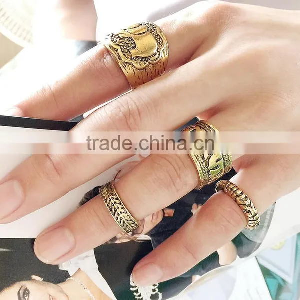 Vintage Punk Style Gold/silver Plated Finger KNUCKLE RING photo-2