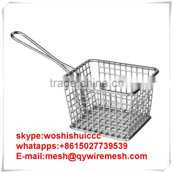 Non-stick Coating Vegetable BBQ Grill Basket With Wooden Handle photo-5