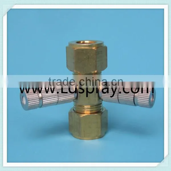 Brass Threaded Ferrule Type 3/8 Through Connector With One Two Holes photo-6